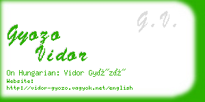 gyozo vidor business card